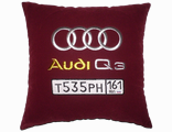 Подушки в машину Ауди, подушки с логотипом Audi, аксессуар для автомобиля Ауди