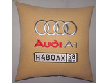 Подушки в машину с логотипом Ауди А1, аксессуар для автомобиля Audi A1