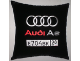 Подушки в машину с логотипом Ауди А6, аксессуар для автомобиля Audi A6