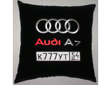 Подушки в машину с логотипом Ауди А7, аксессуар для автомобиля Audi A7