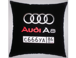 Подушки в машину с логотипом Ауди А8, аксессуар для автомобиля Audi A8