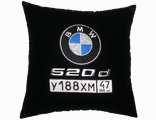 Подушки в машину БМВ, подушки с логотипом БМВ, аксессуар для автомобиля BMW