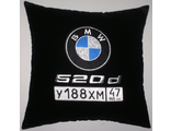 Подушки в машину с логотипом БМВ 520d, аксессуар для автомобиля BMW 520d