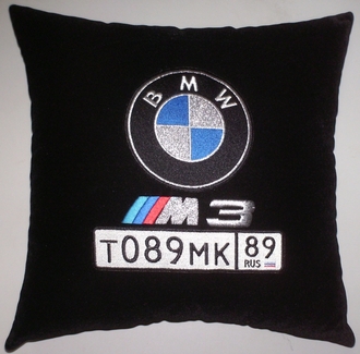 Подушки в машину с логотипом БМВ М3, аксессуар для автомобиля BMW M3