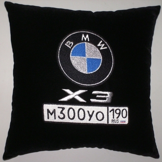 Подушки в машину с логотипом БМВ X3, аксессуар для автомобиля BMW X3