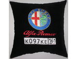 Подушки в машину с логотипом Альфа Ромео, аксессуар для автомобиля Alfa Romeo