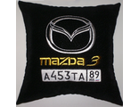 подушки в машину с логотипом Мазда 3, аксессуар для автомобиля Mazda 3
