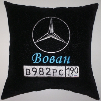 подушки в машину с логотипом Мерседес, аксессуар для автомобиля Mercedes