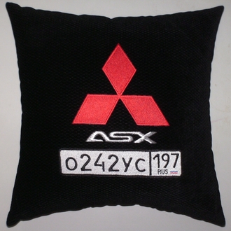 подушки в машину с логотипом Мицубиси ASX, аксессуар для автомобиля Mitsubishi ASX
