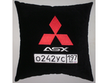 подушки в машину с логотипом Мицубиси ASX, аксессуар для автомобиля Mitsubishi ASX