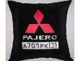 подушки в машину с логотипом Мицубиси Паджеро, аксессуар для автомобиля Mitsubishi Pajero