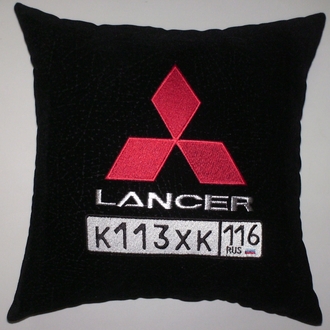 подушки в машину с логотипом Мицубиси Лансер, аксессуар для автомобиля Mitsubishi Lancer
