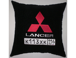 подушки в машину с логотипом Мицубиси Лансер, аксессуар для автомобиля Mitsubishi Lancer