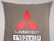 подушки в машину с логотипом Мицубиси Лансер серая, аксессуар для автомобиля Mitsubishi Lancer