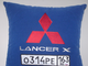 подушки в машину с логотипом Мицубиси Лансер синяя, аксессуар для автомобиля Mitsubishi Lancer