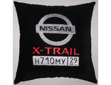 подушки в машину с логотипом Ниссан X-trail, аксессуар для автомобиля Nissan X-trail