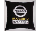 подушки в машину с логотипом Ниссан Блюберд, аксессуар для автомобиля Nissan Bluebird
