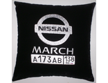 подушки в машину с логотипом Ниссан Марч, аксессуар для автомобиля Nissan March