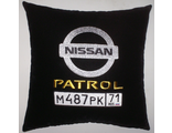 подушки в машину с логотипом Ниссан Патруль, аксессуар для автомобиля Nissan Patrol