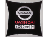 подушки в машину с логотипом Ниссан Кашкай, аксессуар для автомобиля Nissan Qashqai